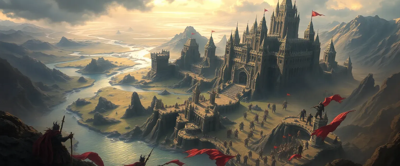 Huge world full of all races with a evil duegar overlord trying to conquer it and all kingdom are gathering their armies for the final battle