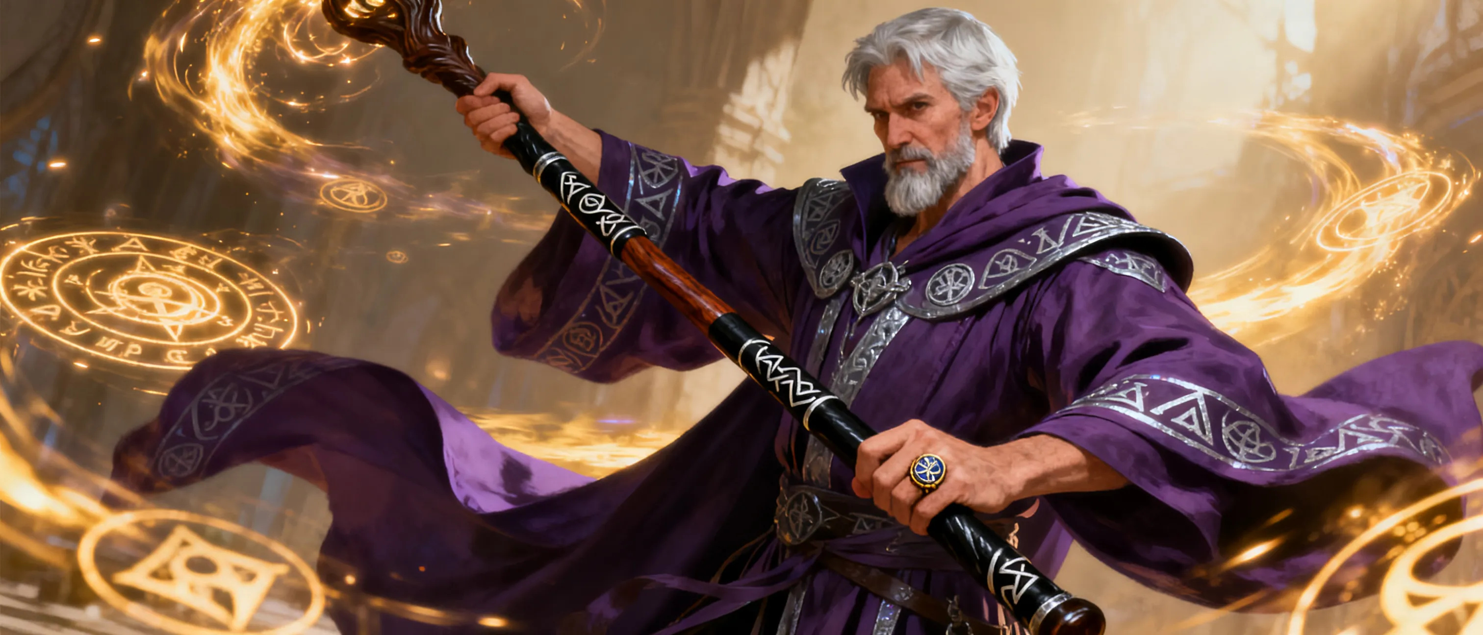 Theron the Archmage
Male, wizard, school of abjuration, level 18, background nobleman