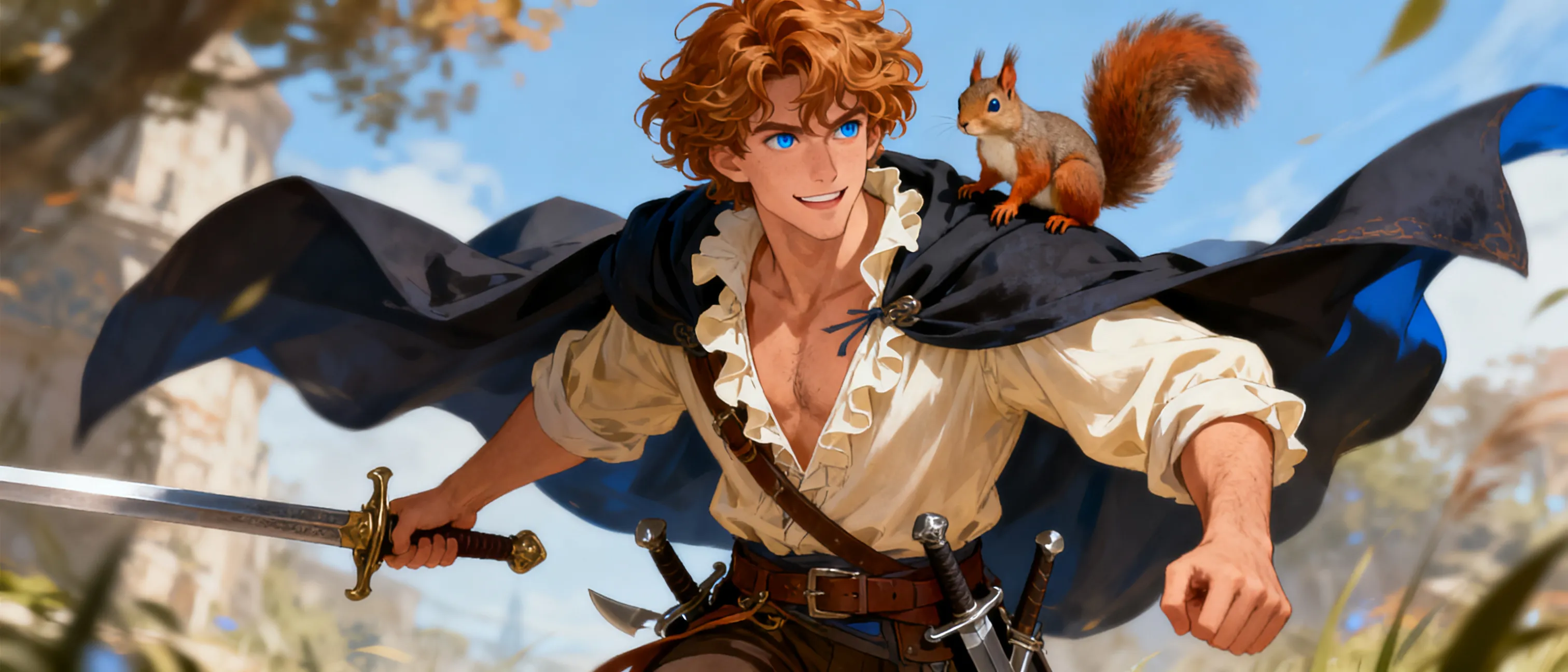 Half elf Male rogue, future arcane trickster, level 1, chaotic neutral, background  charlatan. 20 years.