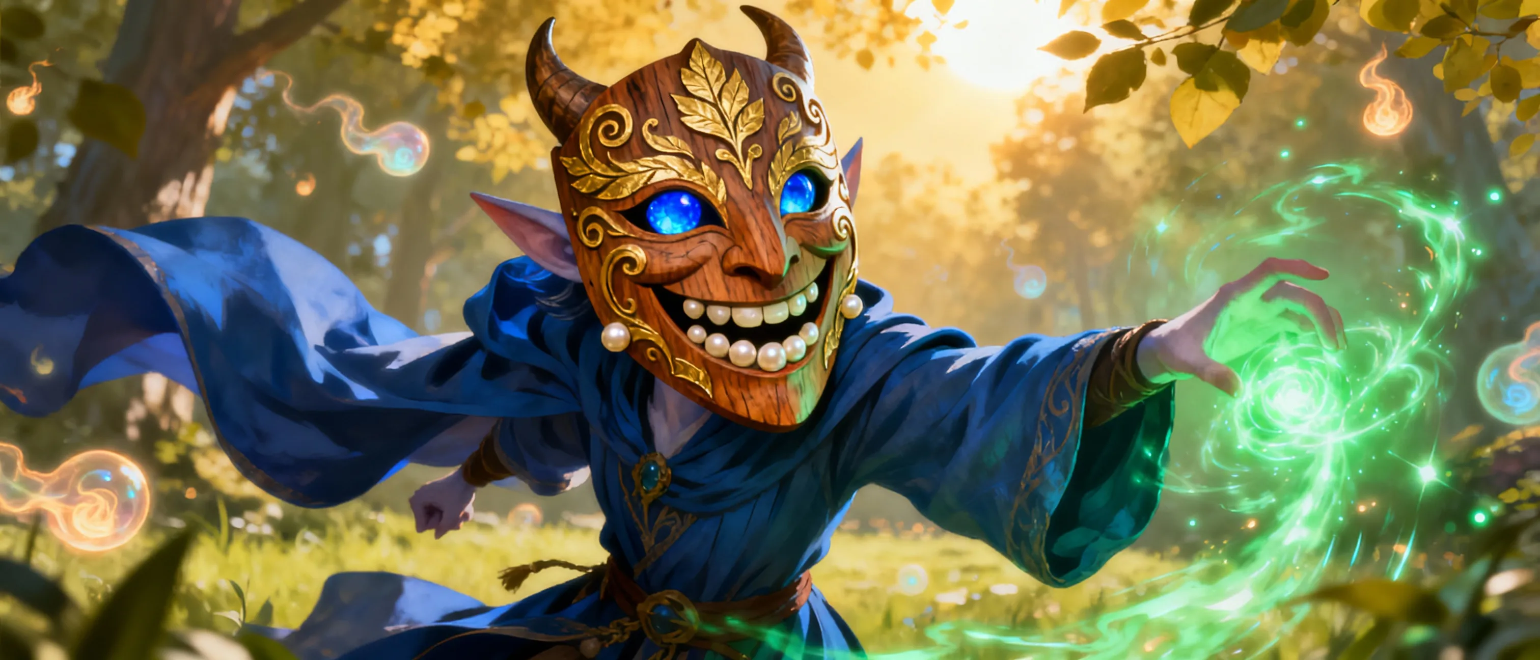 Whimsical Mask of the Smiling Man